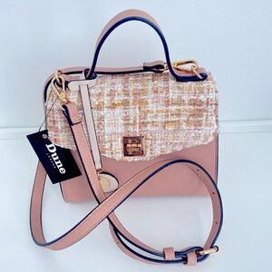 Dune London leather and tweed purse